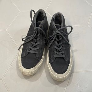 Brand New Converse Gray Suede Mid Top